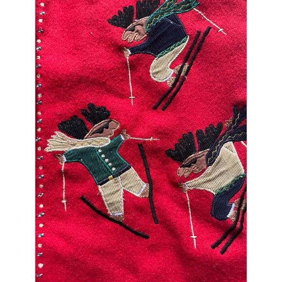 Dress Barn Womens/Teen Red Moose Skiing Wool Blend Winter Vest Size Large - Picture 6 of 7